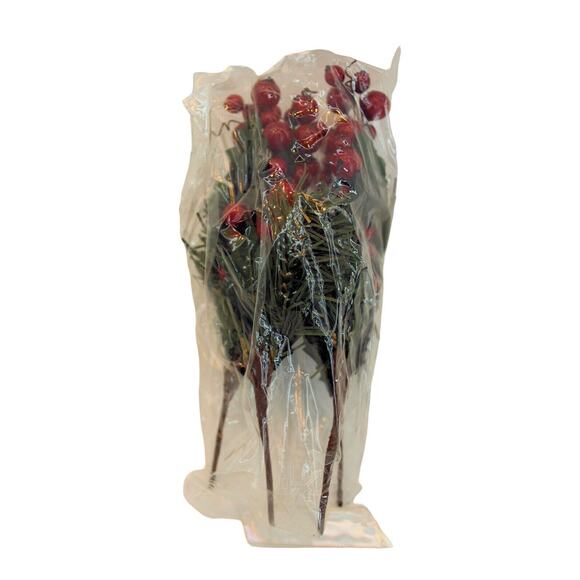 4 Holiday Candles Décor Sears Whole Home • Red & Green Plaid • On Tray • Holly - Picture 7 of 10